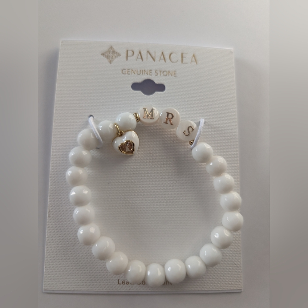 Panacea White Beaded Bracelet